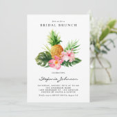 Invitation Pineapple Aquarelle Brunch de Mariage Tropical (Debout devant)