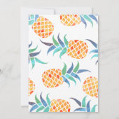 Invitation Pineapple Beach d'été tropical 1er anniversaire (Dos)