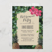Invitation Pineapple Beach Luau Parti de la retraite (Devant / Derrière)