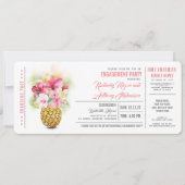 Invitation Pineappy Boarding Pass Billet d'engagement (Devant)