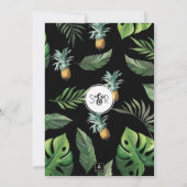 Invitation Pineappy Delight Tropical Foliage Mariage (Dos)