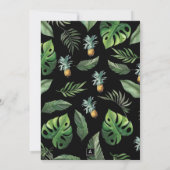 Invitation Pineappy Delight Tropical Foliage Mariage (Dos)
