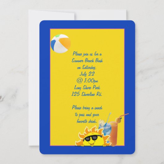 Invitation Pineappy Summer Beach Party (Dos)