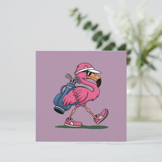 Invitation Ping Flamingo Golf Sunglasses Golf Lover  (Debout devant)