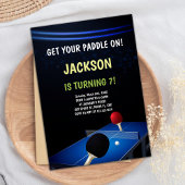 Invitation Ping Pong Party modifiable pour enfants