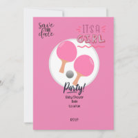 Ping Pong Table Tennis fête baby shower rose
