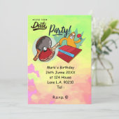 Invitation Ping Pong Table Tennis paresseux soirée (Debout devant)