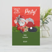 Invitation Ping Pong tennis de table Noël avec le Père Noël (Debout devant)