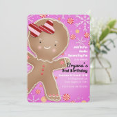 Invitation Pingerbread Pink Peppermenthe Homme Fête Anniversa (Debout devant)