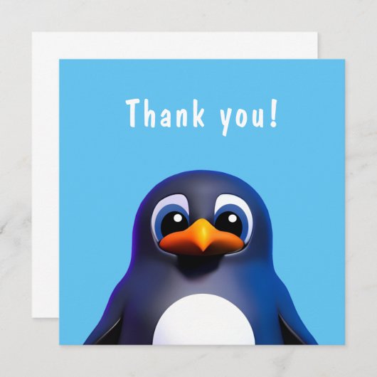 Invitation Pingouin (Devant / Derrière)