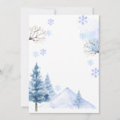 Invitation Pingouin d'hiver Flammes de neige Onederland 1er a (Dos)