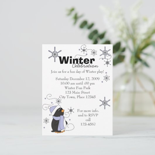 Invitation Pingouin en Awe (Debout devant)