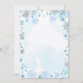 Invitation Pingouin Hiver Snowflakes Onederland Anniversaire (Dos)