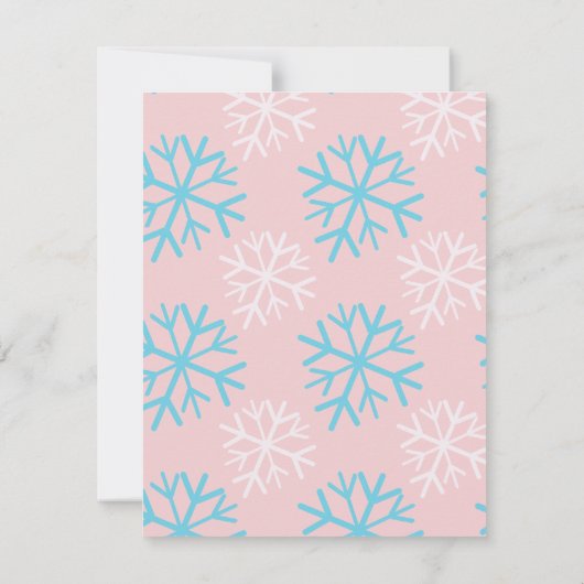 Invitation Pingouin Igloo Snowflakes hiver Anniversaire (Dos)