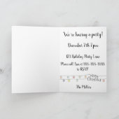 Invitation Pingouin Noël Arbre amusant Dessin de vacances (Intérieur)