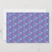 Invitation Pingouin Snowflakes Rose Bleu 1er anniversaire Pho (Dos)