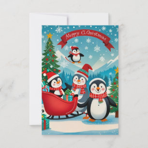 Invitation Pingouins adorables