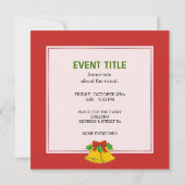 Invitation Pingouins de Noël (Dos)