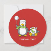 Invitation Pingouins de Noël (Devant)