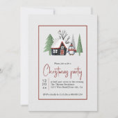 Invitation Pingouins d'hiver et fête de Noël des chutes de ne (Devant)