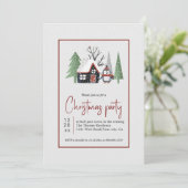 Invitation Pingouins d'hiver et fête de Noël des chutes de ne (Debout devant)