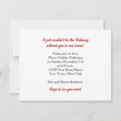 Invitation Pingouins Hiver Scène Fête de Noël  (Dos)