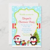 Invitation Pingouins mignons d'hiver (Devant)