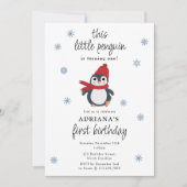 Invitation Pingouins mignons Oiseaux d'hiver Animaux de l'Arc (Devant)