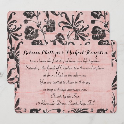 Invitation Pink (Devant / Derrière)