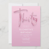 Invitation Pink 30th Birthday Party Glitz (Devant)
