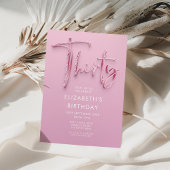 Invitation Pink 30th Birthday Party Glitz
