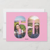 Invitation Pink 60th Birthday Party Chocolate Donut Dessert (Dos)