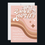 Invitation Pink 70's Super Retro Any Age Disco Ball Anniversa<br><div class="desc">Peut être customisé pour répondre à vos besoins. // Vous cherchez des articles correspondants ou complémentaires ? Autre papeterie de l'ensemble disponible dans la section "collections" de mon magasin. // Besoin d'aide pour customiser votre design ? Vous avez d'autres idées ? N'hésitez pas à me contacter (Zoe) directement.</div>