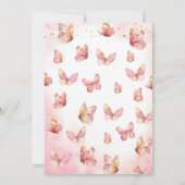 Invitation Pink A Baby Butterfly est sur son chemin fille Dou (Dos)
