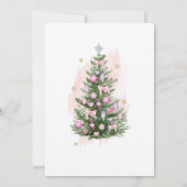 Invitation Pink A Little Bundle Joy Baby shower de Noël (Dos)