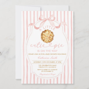 Invitation Pink A little Cutie Pie est sur le chemin Baby sho