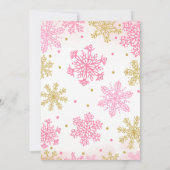 Invitation Pink A Little Snowflake Baby shower (Dos)