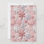 Invitation Pink A Little Snowflake est sur le Baby shower Way (Dos)