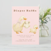 Invitation Pink A Silly Goose Diaper Raffle Table Sign  (Debout devant)
