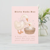 Invitation Pink A Silly Goose Dirty Soda Bar Sign (Debout devant)