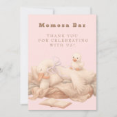 Invitation Pink A Silly Goose "Momosa" Mimosa  Table Sign  (Devant)