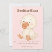 Invitation Pink A Silly Goose Pacifier Hunt Baby Shower   (Devant)