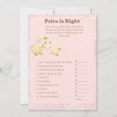 Invitation Pink A Silly Goose Price is Right Game card (Devant)