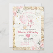 Invitation Pink Air Balloon n'est-elle pas un anniversaire en (Devant)