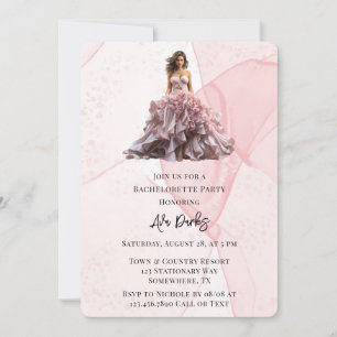 Invitation Pink Alcok Bride Bachelorette Party