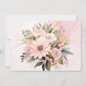 Invitation Pink Alcok Ink Floral Serez-Vous Ma Femme D'Accuei (Dos)