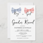 Invitation Pink and Blue Bows Sveal Party (Devant)