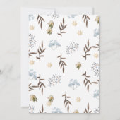 Invitation Pink and Blue Elegant Floral Mère's Day Brunch (Dos)