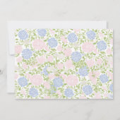 Invitation Pink and blue Floral Bridal Shower Invitation,  (Dos)