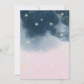Invitation Pink and Blue Night Sky Firecracker Genre Reveille (Dos)
